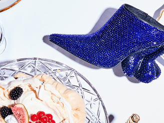 shoe with crystals