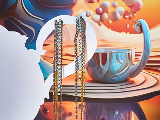 crystal cupchain earings