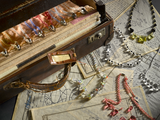 historic Preciosa briefcase with crystals