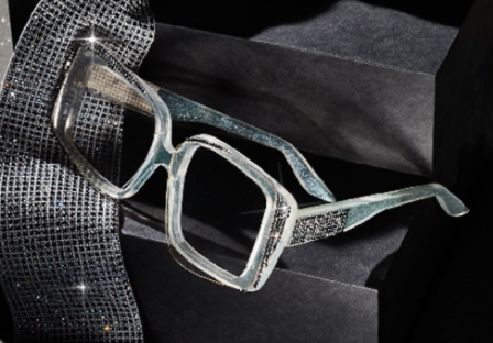 glasses with crystals in color Light Graphite