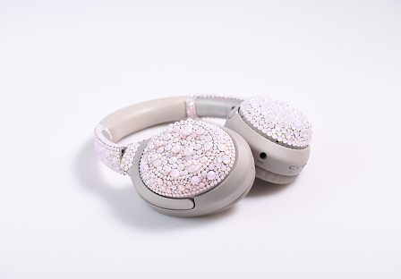 crystals on headphones
