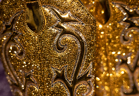 detail of flatback crystals, various shapes