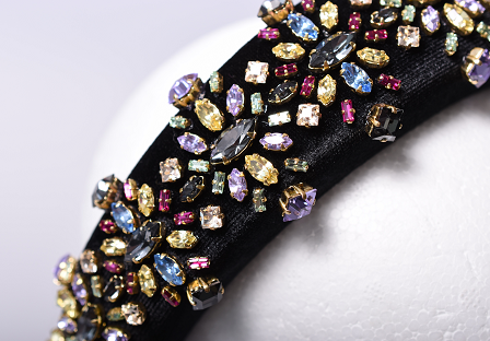 fancy crystals in setting