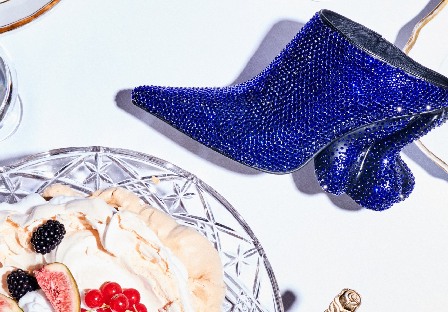 shoe with crystals