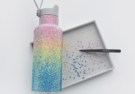 crystallized ombré water bottle