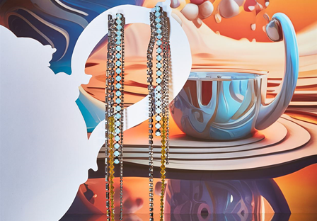 crystal cupchain earings