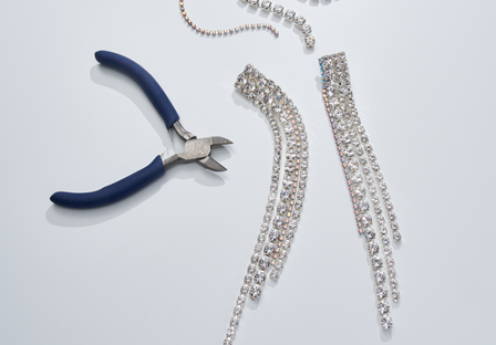 crystal cupchain earrings