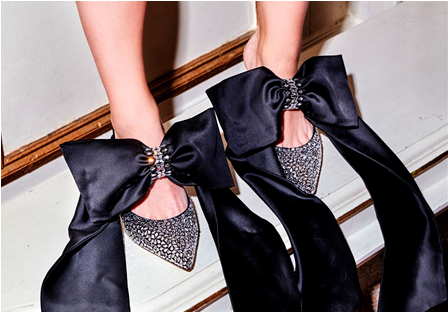 Heels with crystal flatback stones, Kite
