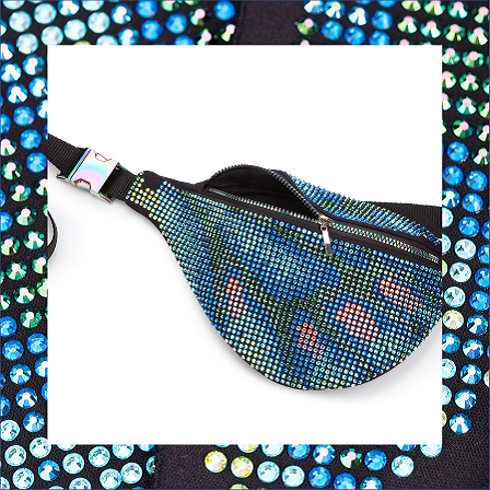 handbag with crystal transfer