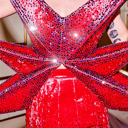 Windowsen two-piece gown embellished with Preciosa crystals