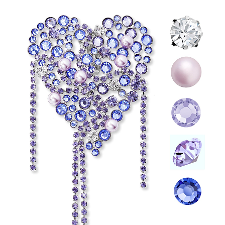 cup chain heart earrings