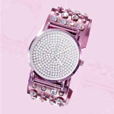 lilac crystal watches with Mesmera