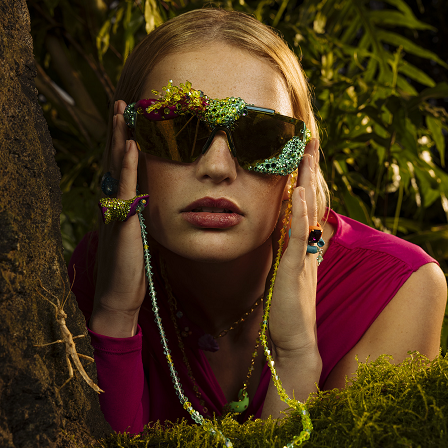 sunglasses with bicone beads 