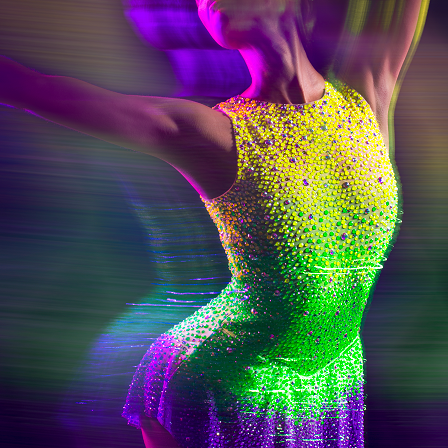 dance dress with crystals