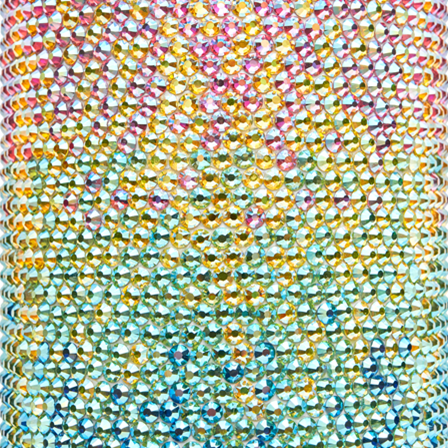 detail of crystallized ombré water bottle