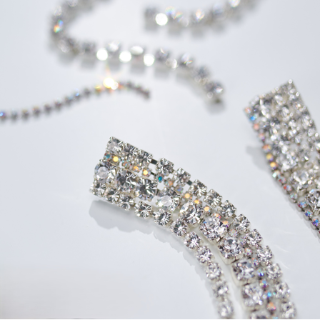 crystal cupchain earrings