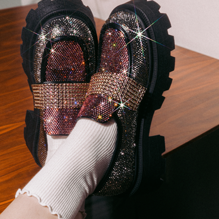 shoes with new crystal coating Antique Pink