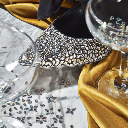 Heels with crystal flatback stones, Kite and loose stones Kite Crystal AB