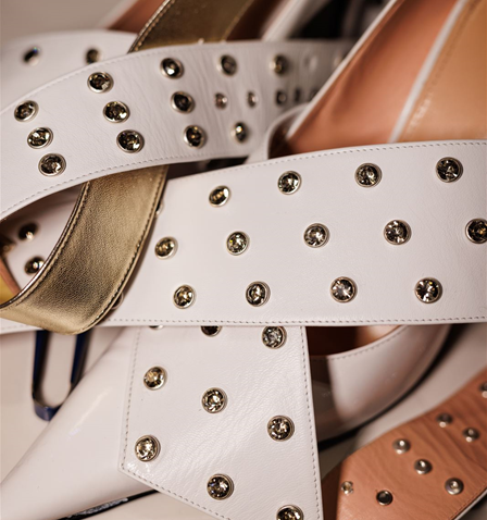 heels with crystals for a fashion show