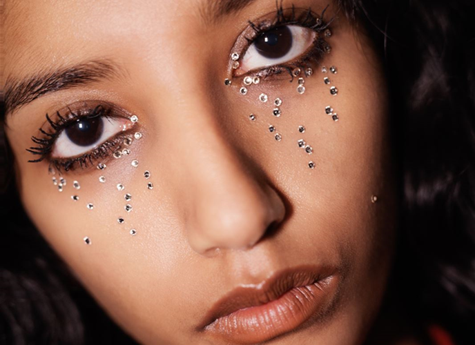 crystal makeup for fashion show