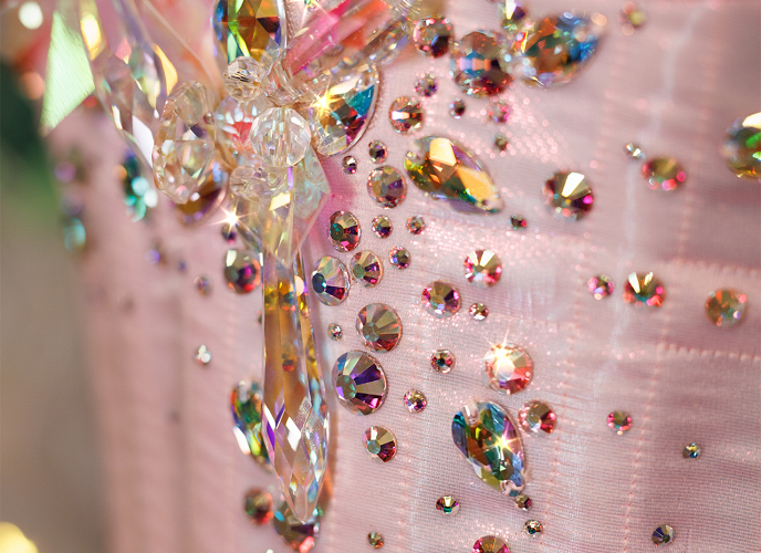 flatback and sew-on crystals in crystal AB