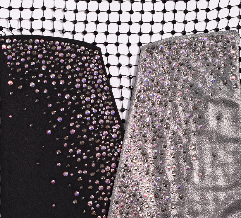 crystal net on dress