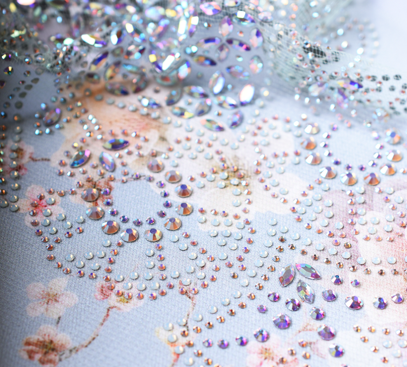 flatback stones patterns on fabric