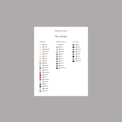 Color chart Nacre Pearls