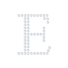 水晶烫贴 字母 E