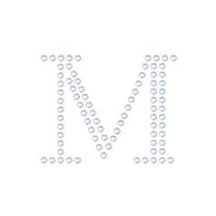 水晶烫贴 字母 M