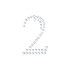 水晶烫贴 数字2