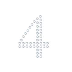 水晶烫贴 数字4