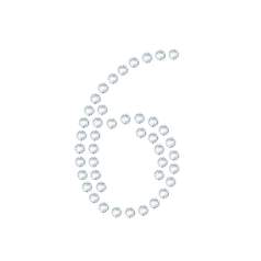 水晶烫贴 数字6