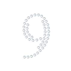 水晶烫贴 数字9