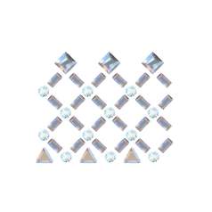 水晶烫贴 格纹图案