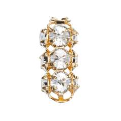 Tube Rondelle with Chatons MAXIMA, Raw cup