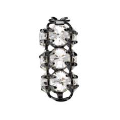 Tube Rondelle with Chatons MAXIMA, Black cup Tube Rondelle with Chatons MAXIMA, Black cup