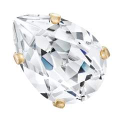 巴洛克梨形美饰玛珠宝爪杯，未经电镀