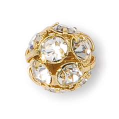 Ball Rondelle with Chatons MAXIMA, Gold cup