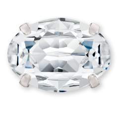 Oval MAXIMA in Sew-On Cup, Silver Oval MAXIMA in Sew-On Cup, Silver