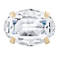 Oval MAXIMA in Jewelry Cup, Raw