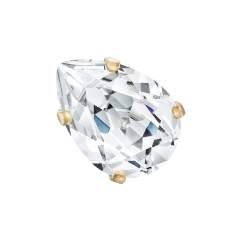 Baroque Pear MAXIMA in Jewelry Cup, Gold Baroque Pear MAXIMA in Jewelry Cup, Gold