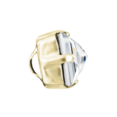 Pyramid MAXIMA FB in Sew-On Button Cup, 1 Loop, Gold Pyramid MAXIMA FB in Sew-On Button Cup, 1 Loop, Gold