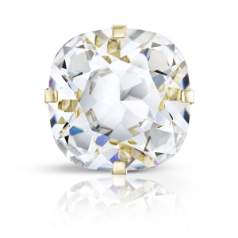 枕形美饰玛珠宝爪杯，金杯