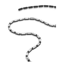 长方形美饰玛爪链 7x3mm 镀黑