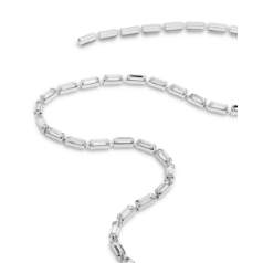 长方形美饰玛爪链 7x3mm 镀银