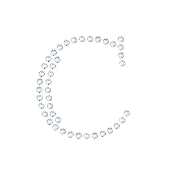 水晶烫贴 字母 C