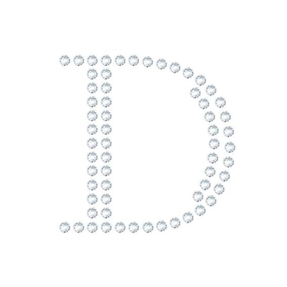 水晶烫贴 字母 D