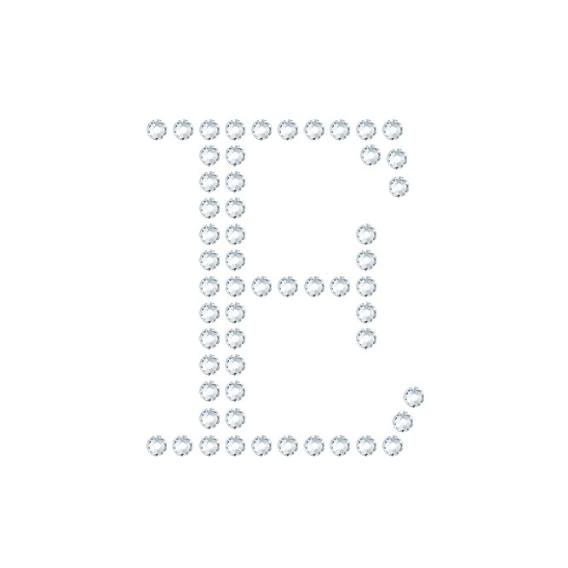 水晶烫贴 字母 E