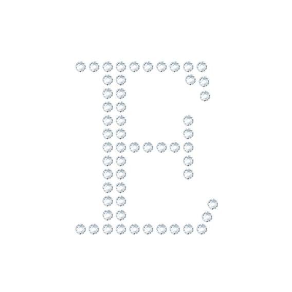 水晶烫贴 字母 E